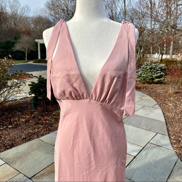 NWT BHLDN Sachin & Babi Hudson Satin Charmeuse Midi Dress in Dusty Rose - Picture 7 of 14
